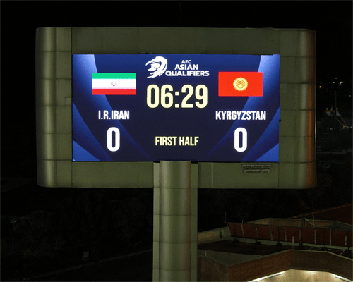 اسکوربورد ورزشگاه فولادشهر - ذوب آهن